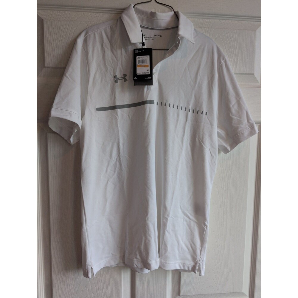Under Armour Loose Fit Men's Victory Polo Shirt - White - S